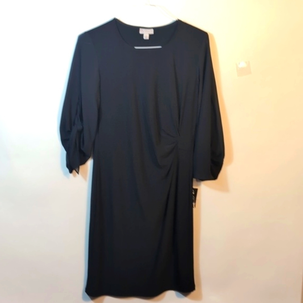 NWT Dress Barn Black Sheath Dress Size Large | Cocktail Work Basic - Picture 5 of 13